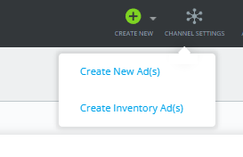 Ad Builder Create New Button