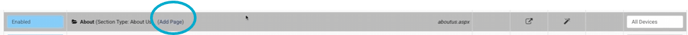 Add Page to About section