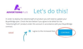 Agree to the product addition and fees in your contract