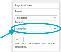 Change Template to Lightning in Page Attributes