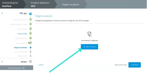 Configure Target Locations