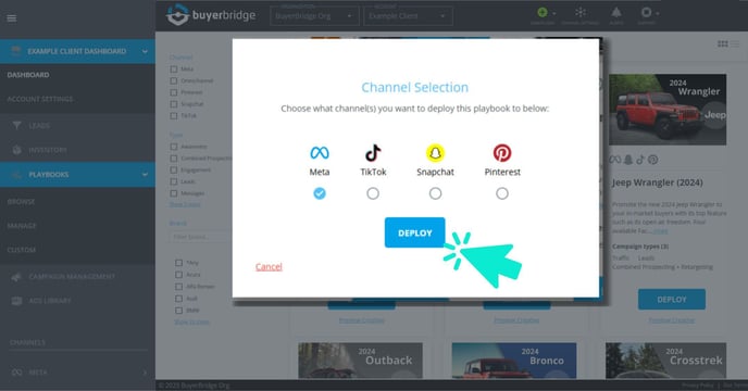 Deploy Meta Playbooks in BuyerBridge