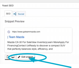 Edit the SEO snippet section
