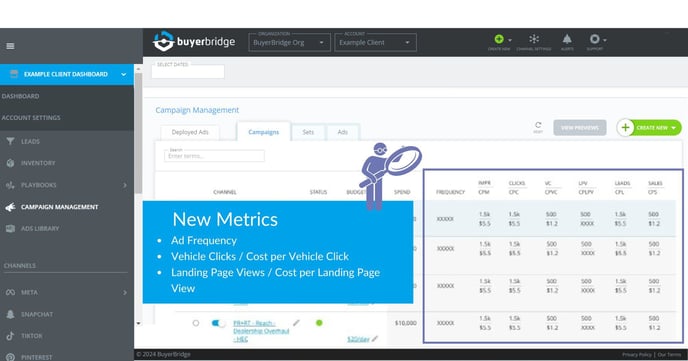 Find the Newest Campaign Metrics in BuyerBridge