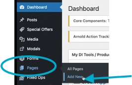 Log into Dealer Inspire wordpress backend