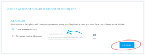 Option A Create a New Ad Account