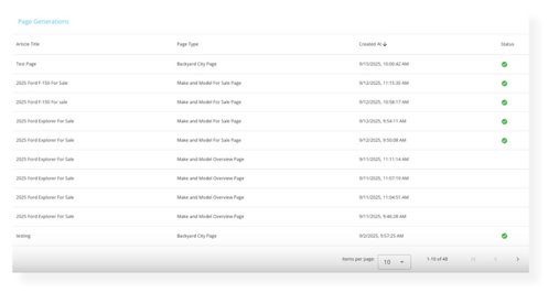 Page Log Example