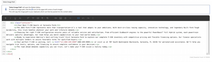 Paste Bottom HTML