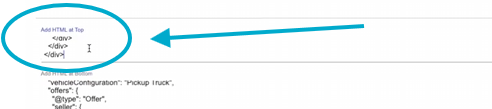 Paste HTML at the top