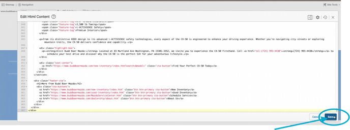 Paste in the copied HTML