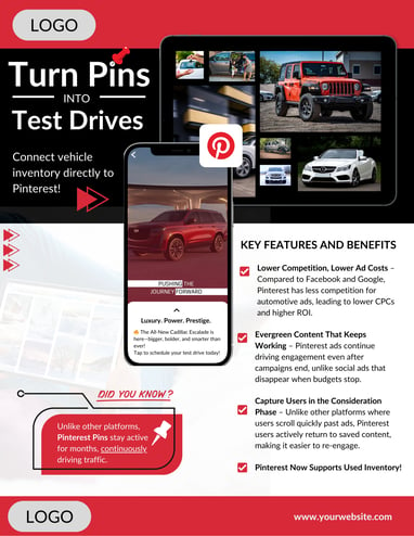 Pinterest Automotive Inventory Ads EDITABLE ASSET