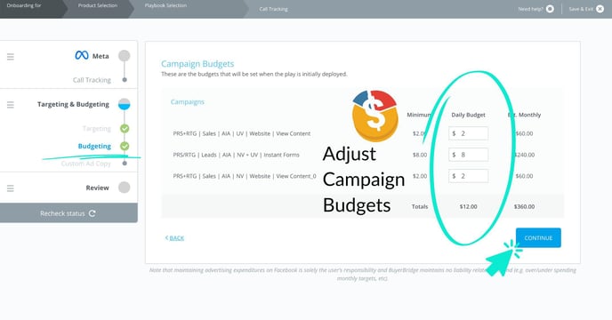 Playbook Deploy - Budgeting in BuyerBridge