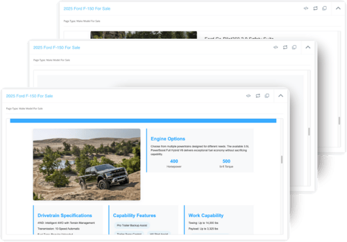 SEOFlow - Help Center article - MakeModel For Sale Page