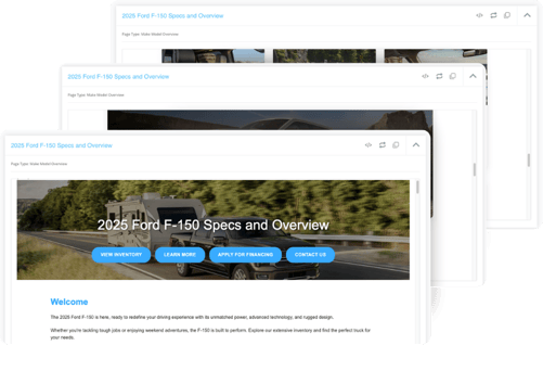 SEOFlow - Help Center article - MakeModel Overview Page