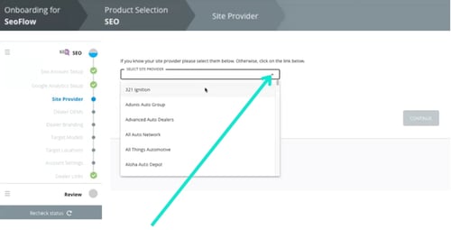 Select Your Site Provider
