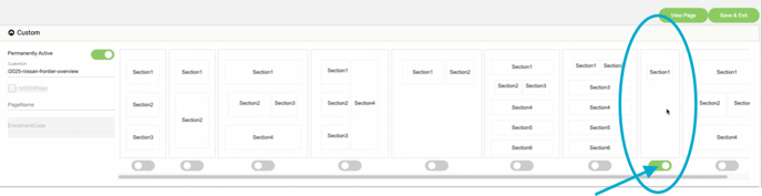 Select section 1