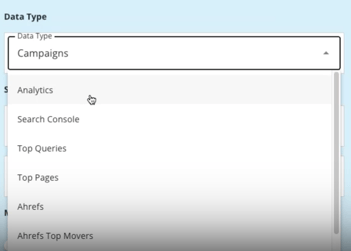 Select the Data Type