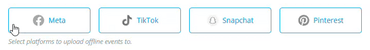 Select the platforms you want to upload to in the Offline Events Uploader Tool in BuyerBridge