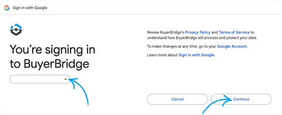 Sign into your google account