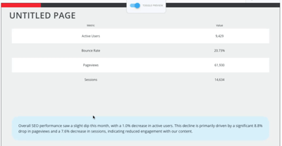 Toggle Prewview back on