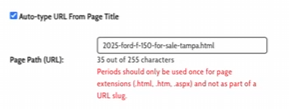 auto-type URL