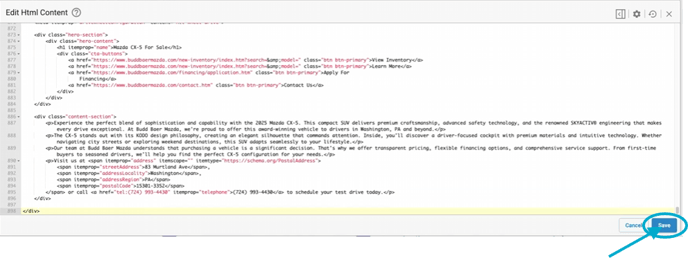 paste and save html