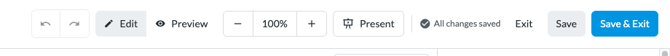 Report Builder top bar showing account, date range, comparison, present, and save controls